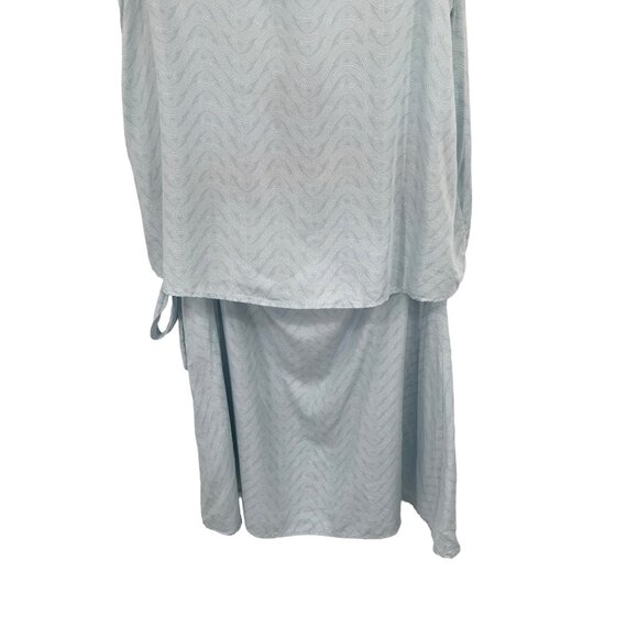 Patagonia Women's Blue 2 pc set Sleeveless top june lake wrap skirt size large - Picture 6 of 12